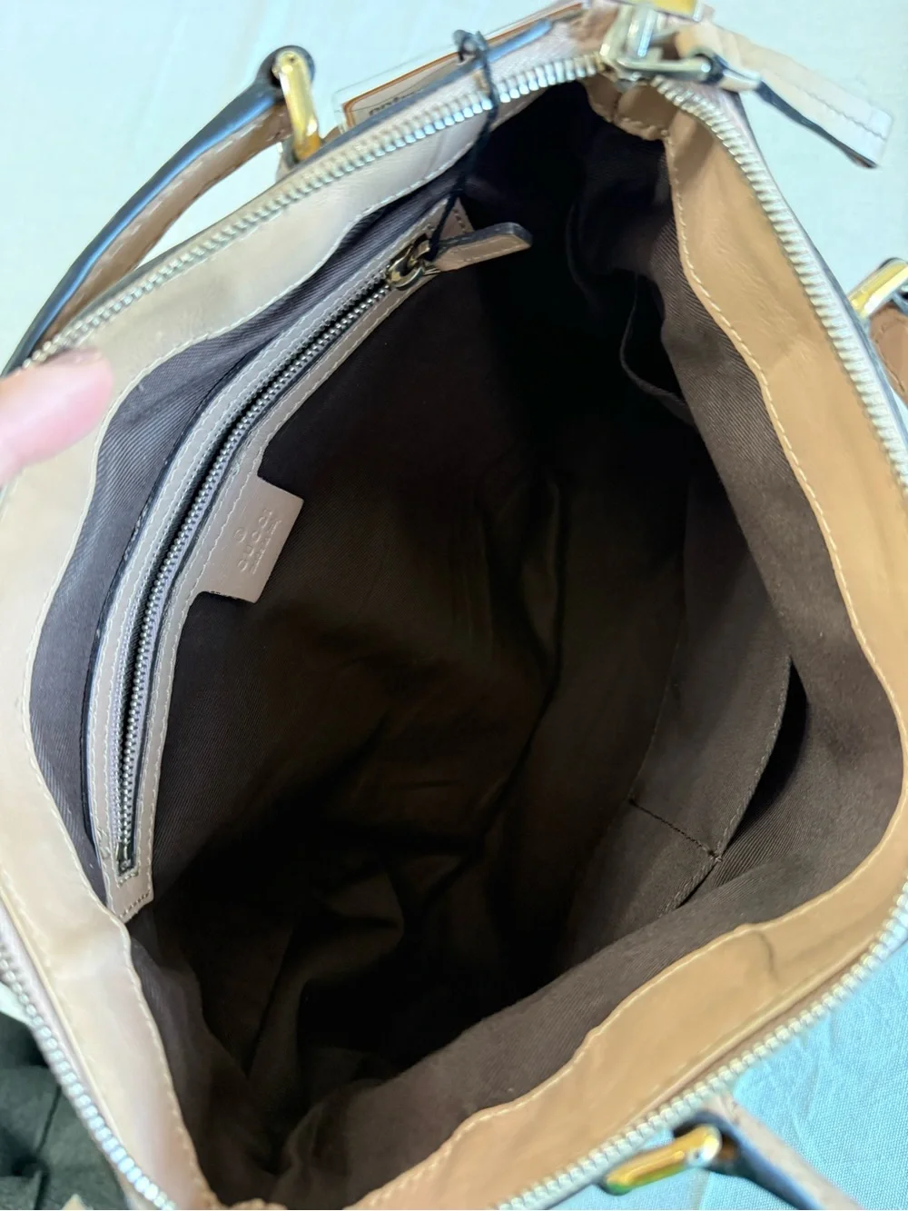 Gucci Tan/Brown GG Canvas and Leather Shoulder Bag
